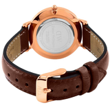 Daniel Wellington Petite St Mawes Black Dial Brown Leather Strap Watch For Women - DW00100169