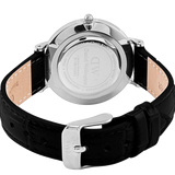Daniel Wellington Classic Petite Reading Black Dial Black Leather Strap Watch For Women - DW00100235