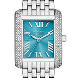 Michael Kors Emery Analog Three Hand Blue Dial Silver Steel Strap Watch for Women - MK4829