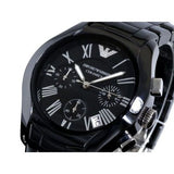 Emporio Armani Black Ceramic Dial Ceramic Strap Watch For Women - AR1401