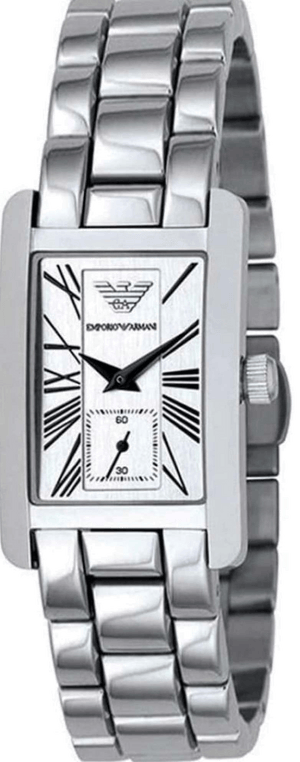 Emporio Armani White Dial Silver Stainless Steel Watch For Women - AR0146