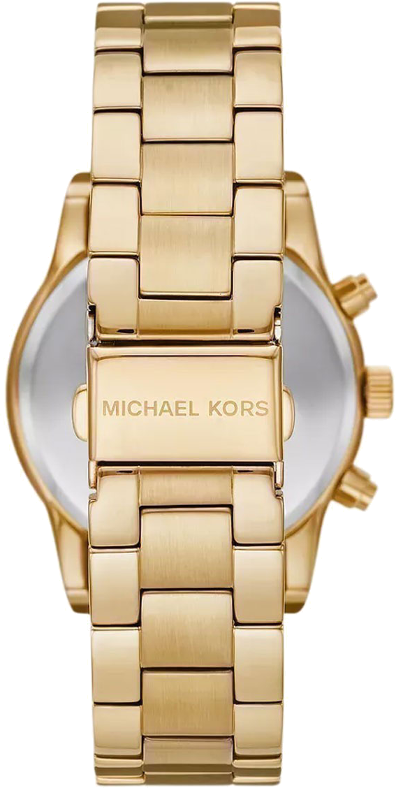 Michael Kors Ritz Chronograph Gold Dial Gold Steel Strap Watch For Women - MK7310