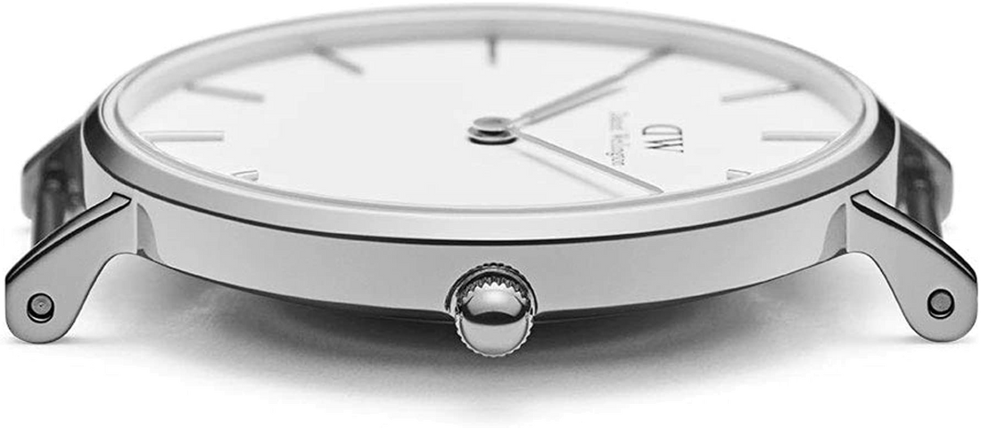 Daniel Wellington Classic Petite St Mawes White Dial Brown Leather Strap Watch For Women - DW00100187