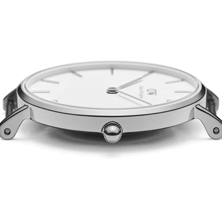 Daniel Wellington Classic Petite St Mawes White Dial Brown Leather Strap Watch For Women - DW00100187