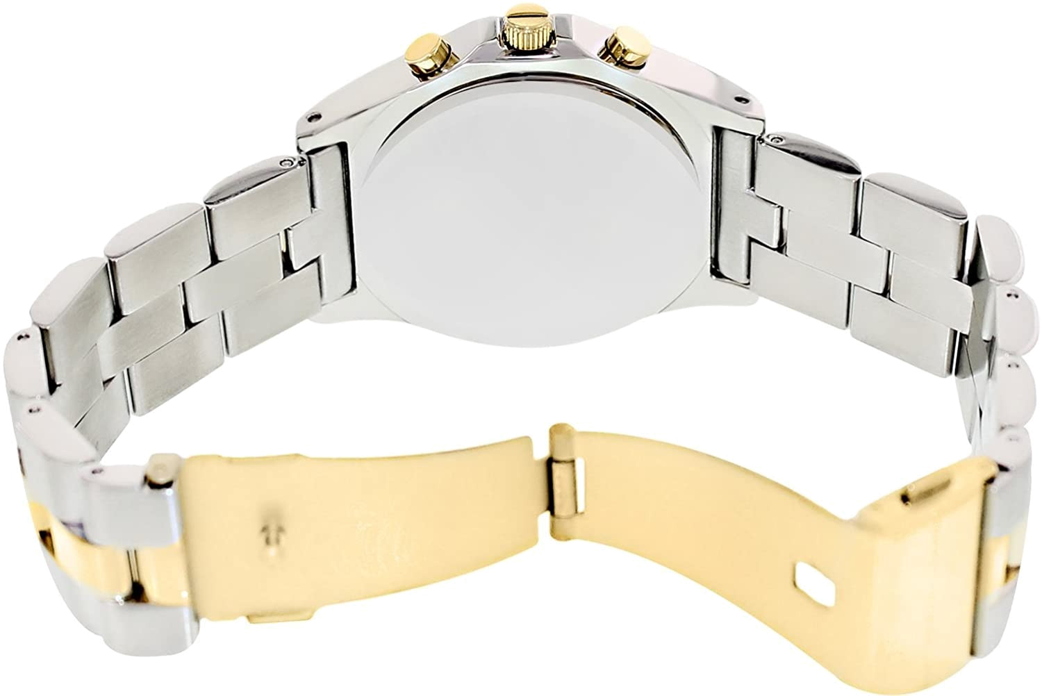 Marc Jacobs Blade Chronograph Silver Dial Two Tone Steel Strap Watch for Women - MBM3177