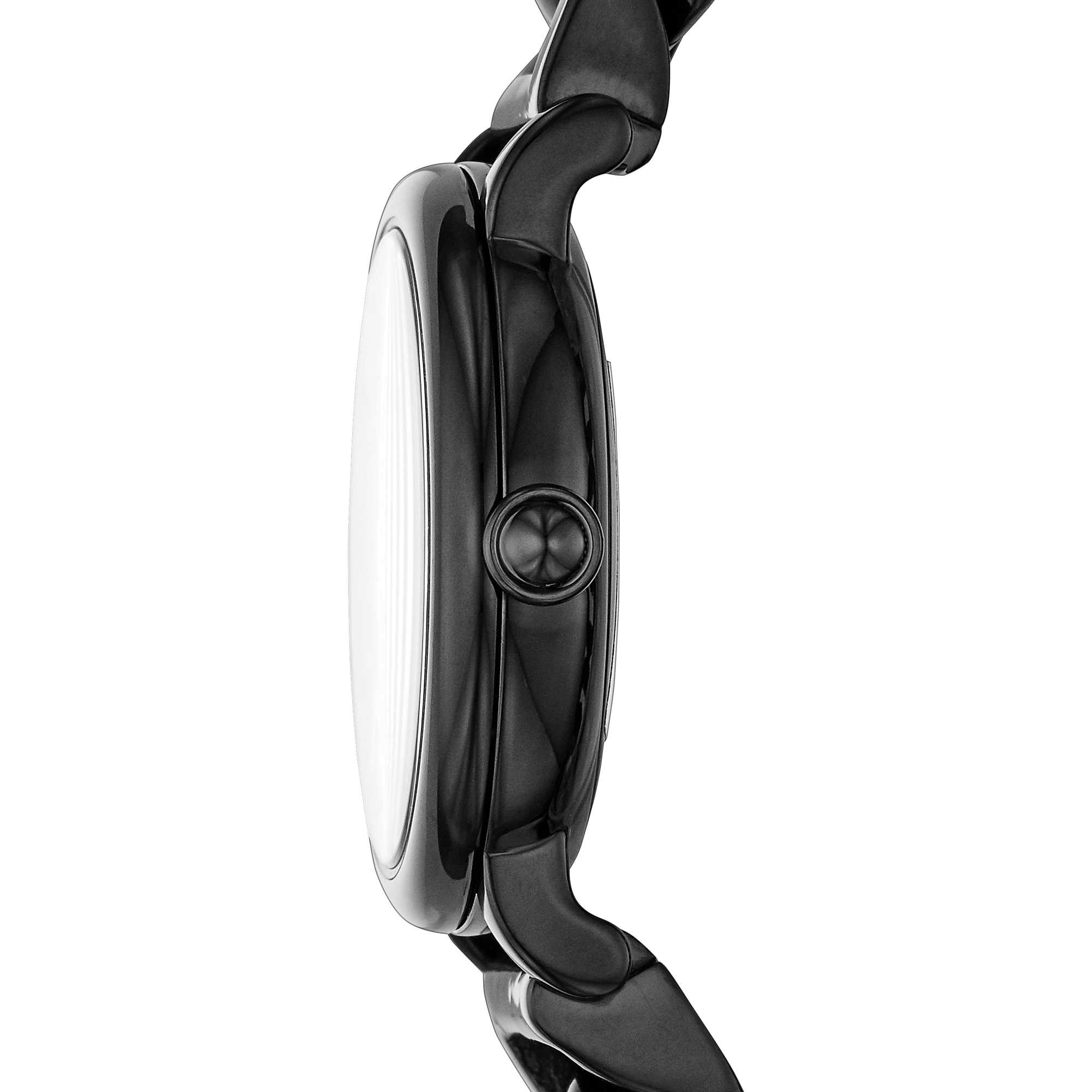 Marc Jacobs Marc Black Dial Black Steel Strap Watch for Women - MBM8673