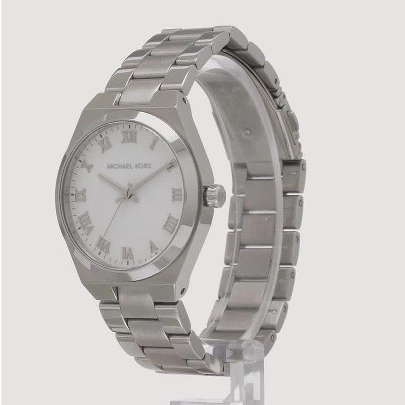 Michael Kors Lennox Three Hand Silver Dial Silver Steel Strap Watch For Women - MK7393