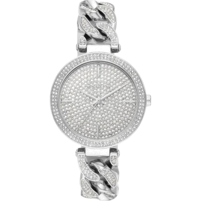 Michael Kors Catelyn Quartz Crystals Silver Dial Silver Steel Strap Watch For Women - MK4675
