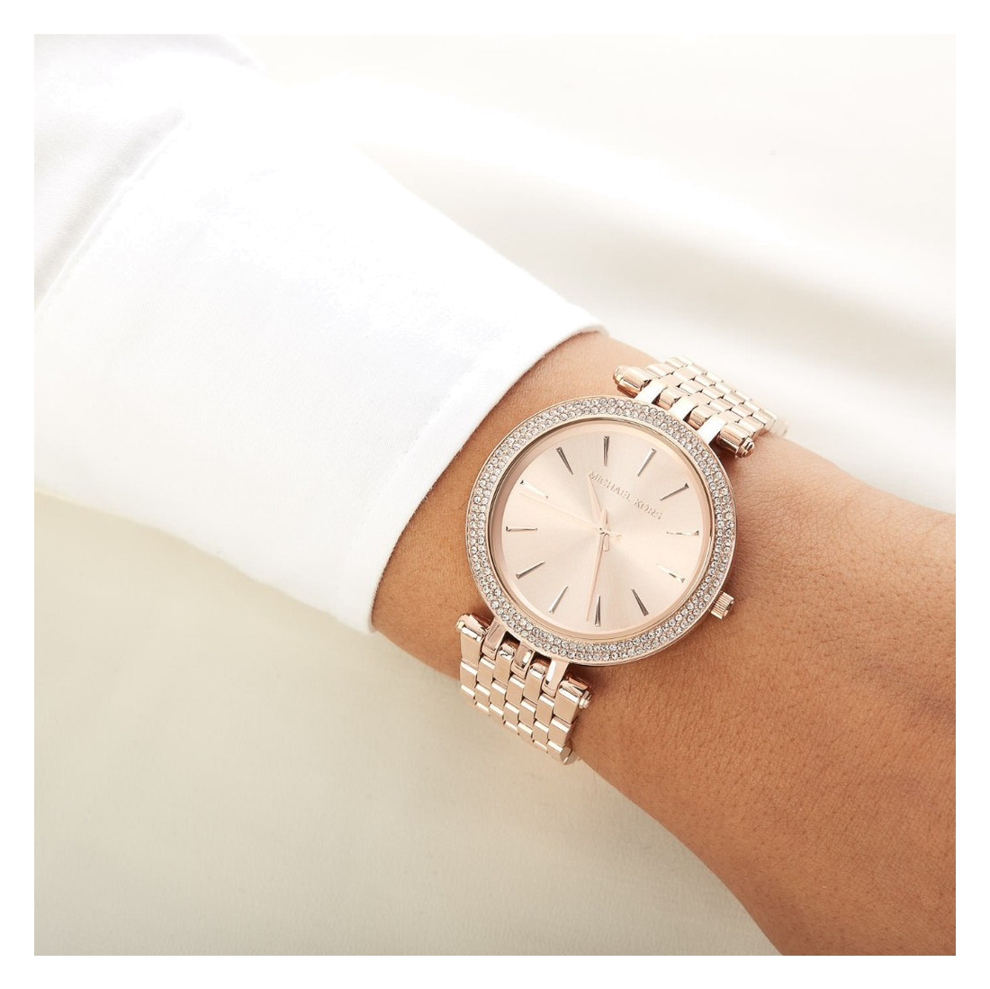 Michael Kors Darci Rose Gold Dial Rose Gold Steel Strap Watch for Women - MK3431