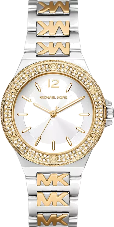 Michael Kors Lennox Three Hand Silver Dial Two Tone Steel Strap Watch For Women - MK7338