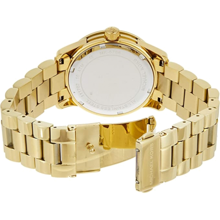 Michael Kors Runway Gold Dial Gold Steel Strap Watch for Women - MK5786