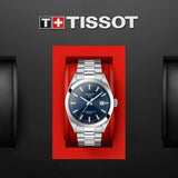 Tissot Gentlemen Powermatic 80 Silicium Blue Dial Silver Steel Strap Watch For Men - T127.407.11.041.00