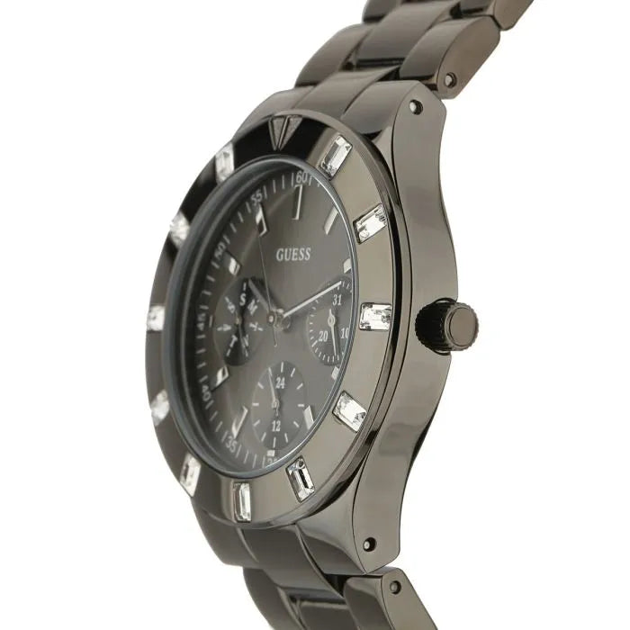 Guess XS Multifunction Quartz Brown Dial Brown Steel Strap Watch For Women - W0027L1