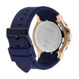Guess Rigor Blue Dial Blue Silicone Strap Watch For Men - W0247G3