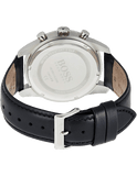 Hugo Boss Skymaster Black Dial Black Leather Strap Watch for Men - 1513782