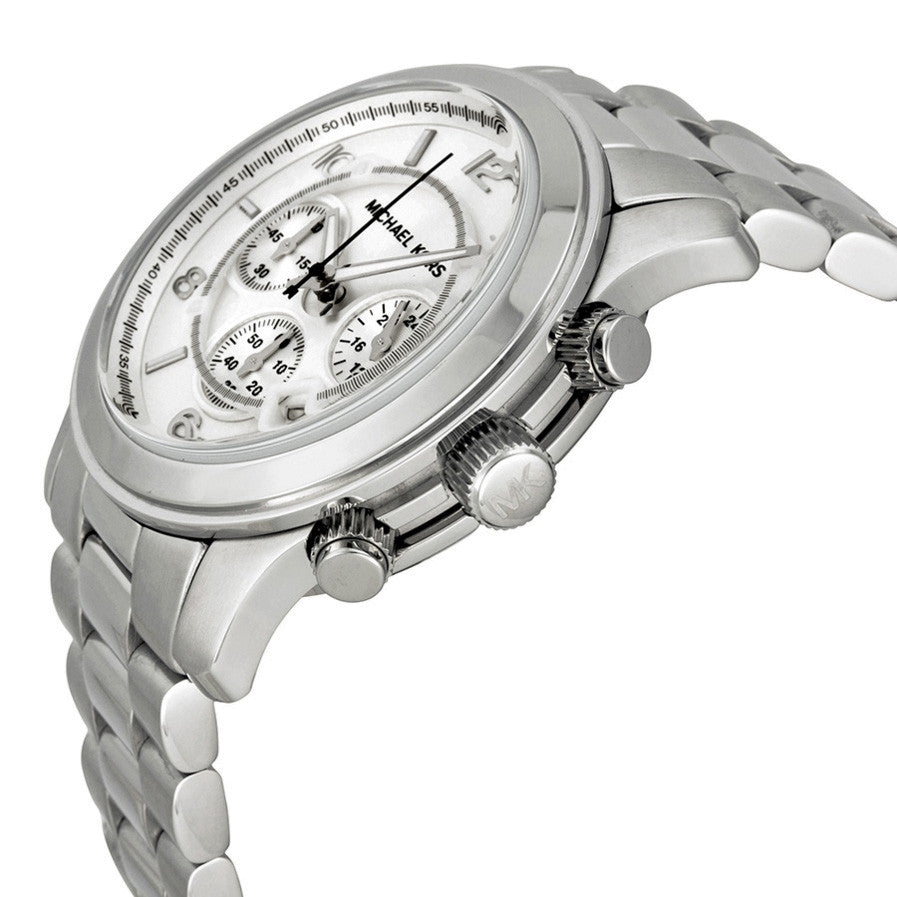 Michael Kors Runway Silver Dial Silver Steel Strap Watch for Men- MK8086
