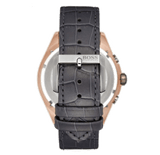 Hugo Boss Onyx Grey Dial Black Leather Strap Watch for Men - 1513366