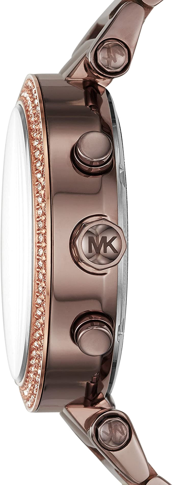 Michael Kors Parker Analog Quartz Brown Dial Brown Steel Strap Watch For Women - MK6378