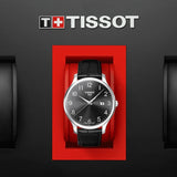 Tissot T Classic Tradition Black Dial Black Leather Strap Watch For Men - T063.610.16.052.00
