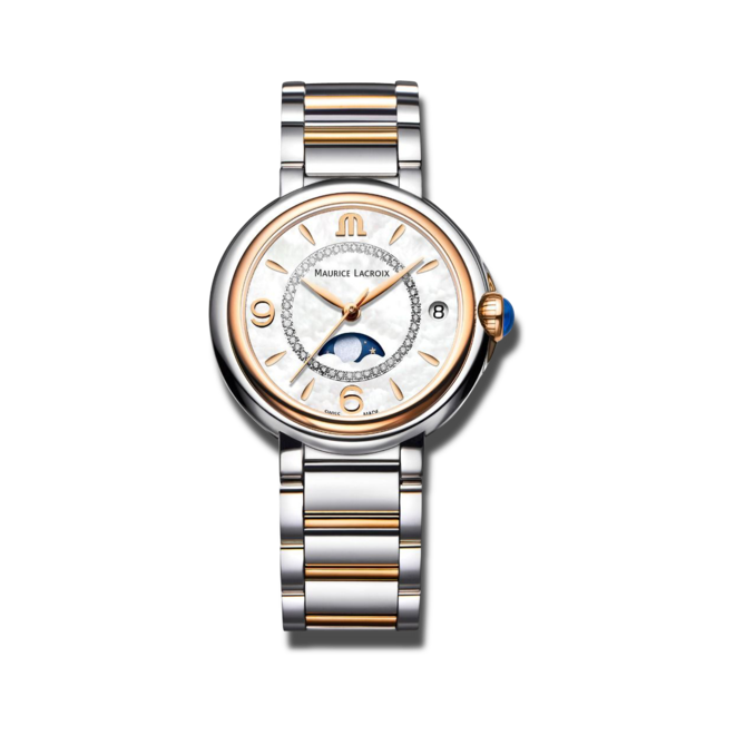 Maurice Lacroix Fiaba Moonphase Mother of Pearl Dial Two Tone Steel Strap Watch for Women - FA1084-PVP13-150-1