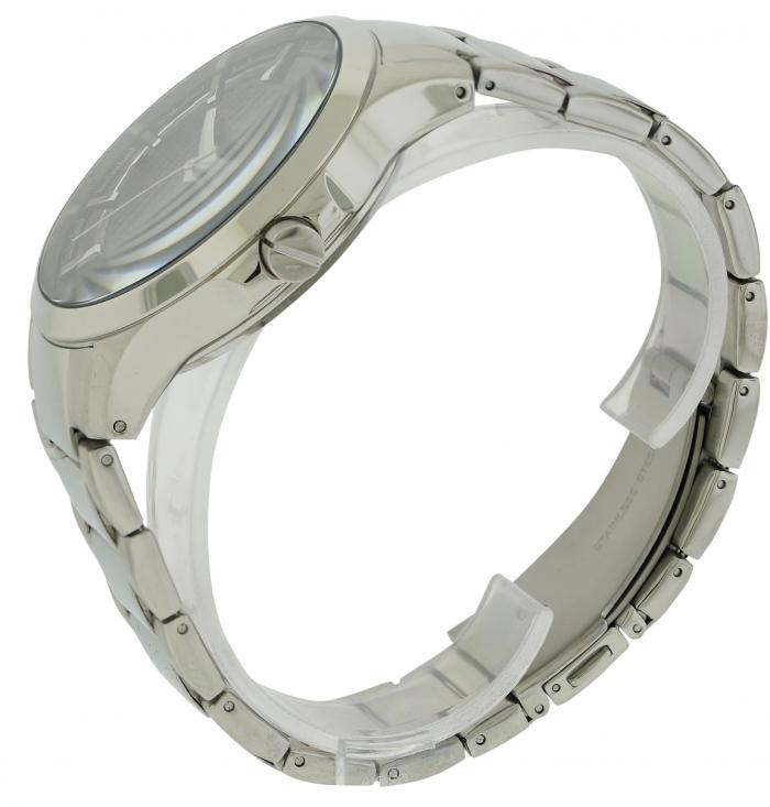 Armani Exchange Hampton Chronograph Black Dial Silver Steel Strap Watch For Men - AX2179