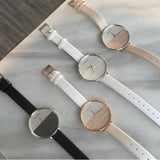 Calvin Klein Rise White Dial White Leather Strap Watch for Women - K7A236LH