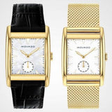 Movado Heritage Mother of Pearl White Dial Black Leather Strap Watch For Women - 3650050