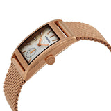 Movado Heritage White Mother of Pearl Dial Rose Gold Mesh Bracelet Watch For Women - 3650041