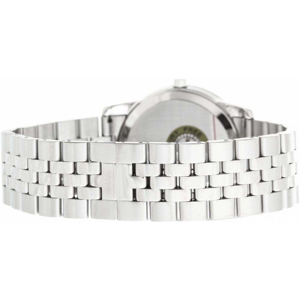 Movado Museum Classic Black Dial Silver Steel Strap Watch For Men - 606504