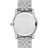 Movado Museum Diamonds Black Dial Silver Steel Strap Watch For Men - 606878