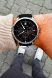 Tommy Hilfiger Kyle Quartz Black Dial Black Leather Strap Watch for Men - 1791630