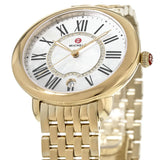 Michele Serein Mother of Pearl Dial Gold Steel Strap Watch for Women - MWW21B000017