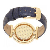 Michael Kors Averi Gold Dial Navy Blue Leather Strap Watch for Women - MK2526