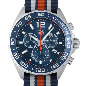 Tag Heuer Formula 1 Chronograph 43mm Blue Dial NATO Strap Watch for Men - CAZ1014.FC8196