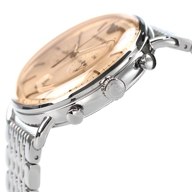 Emporio Armani Aviator Chronograph Beige Dial Silver Steel Strap Watch For Men - AR11239