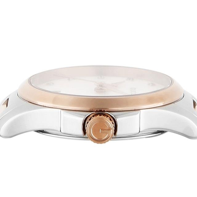 Gucci G Timeless Diamonds Mother of Pearl Dial Two Tone Steel Strap Watch For Women - YA126544