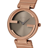 Gucci Interlocking G Quartz Brown Dial Brown Steel Strap Watch for Women -  YA133317
