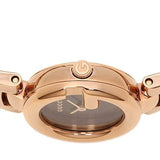 Gucci Guccissima Collection Quartz Black Dial Rose Gold Steel Strap Watch For Women - YA134509