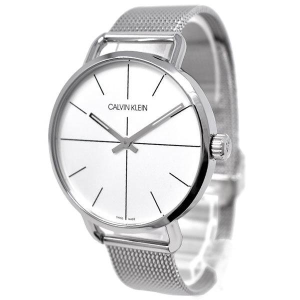 Calvin Klein Even White Dial Silver Mesh Bracelet Watch for Women - K7B23126