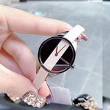 Calvin Klein Rebel Cream Black Dial Cream Leather Strap Watch for Women - K8P237X1