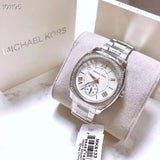 Michael Kors Bryn Quartz Silver Dial Silver Steel Strap Watch For Women - MK6133