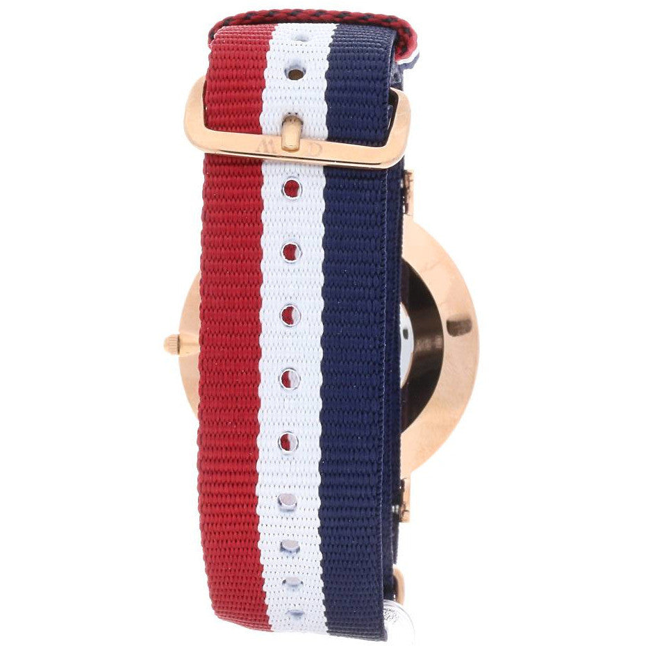 Daniel Wellington Classic Cambridge White Dial Two Tone NATO Strap Watch For Men - DW00100003