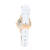 Daniel Wellington Classic Petite Bondi Black Dial White Leather Strap Watch For Women - DW00100285