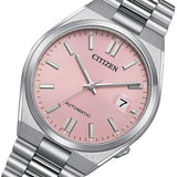 Citizen x Pantone Automatic Dreamy Pink Dial Silver Steel Strap Watch For Men - NJ0158-89X
