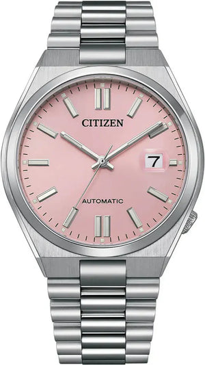 Citizen x Pantone Automatic Dreamy Pink Dial Silver Steel Strap Watch For Men - NJ0158-89X