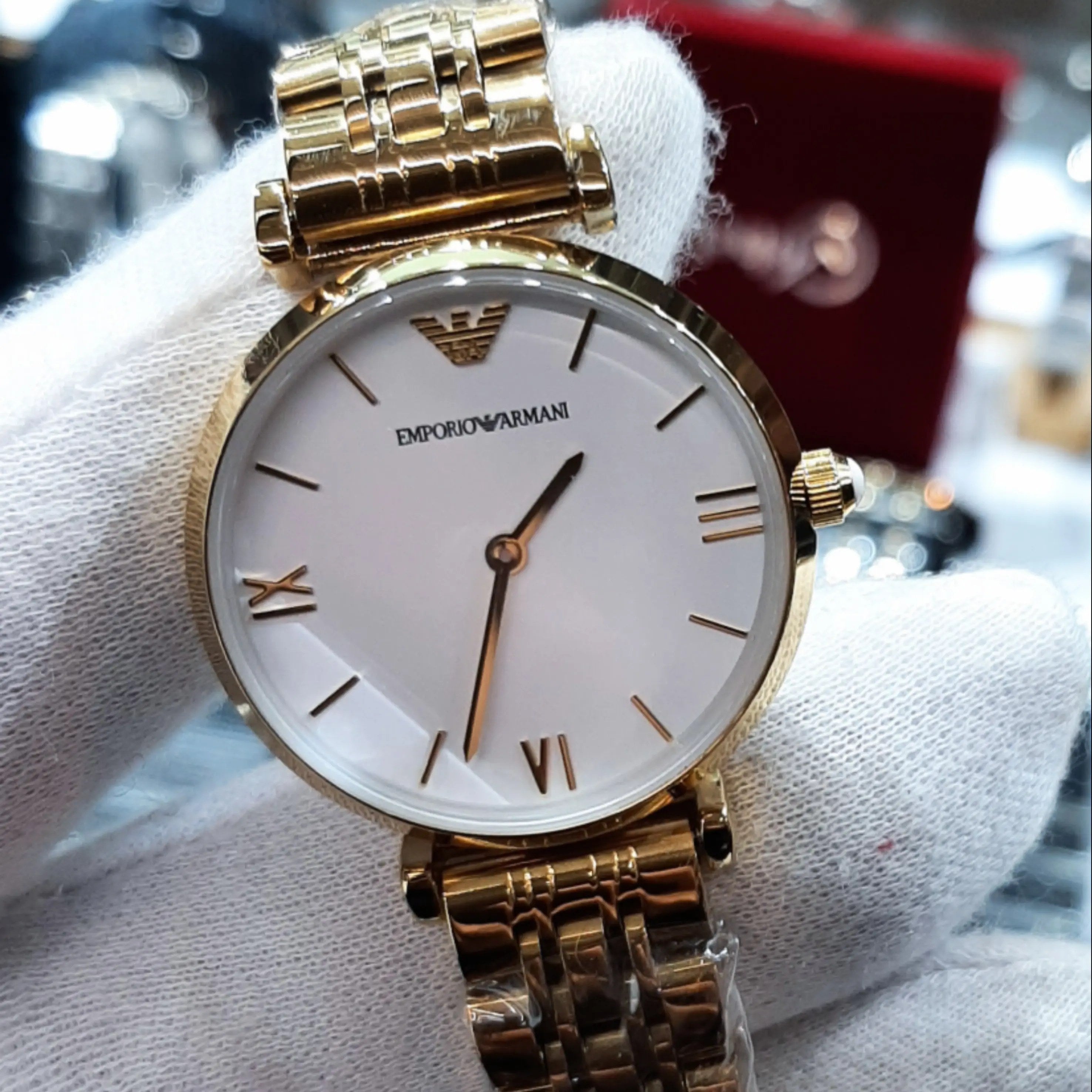 Emporio Armani Classic Silver Dial Two Tone Steel Strap Watch For Men - AR1839