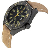 Tag Heuer Aquaracer 300 Calibre 5 Automatic Black Dial Brown Nylon Strap Watch for Men - WAY208C.FC6383