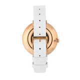 Calvin Klein Rise White Dial White Leather Strap Watch for Women - K7A236LH