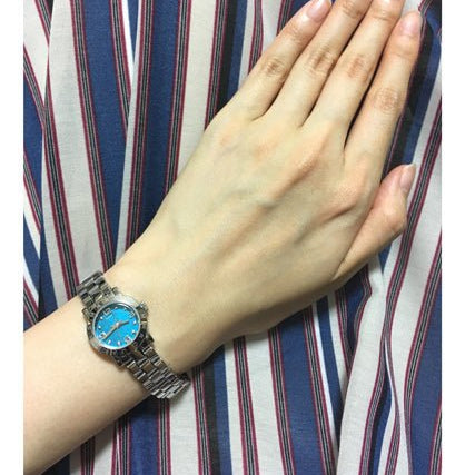 Marc Jacobs Amy Blue Dial Silver Steel Strap Watch for Women - MBM3274