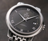 Omega De Ville Prestige Co-Axial Automatic Grey Dial Silver Steel Strap Watch for Men - 424.10.40.20.06.001